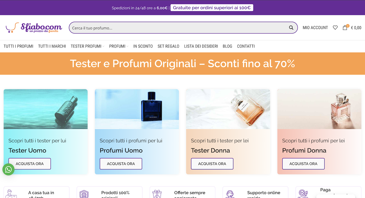 Sfiabo — eCommerce di profumi