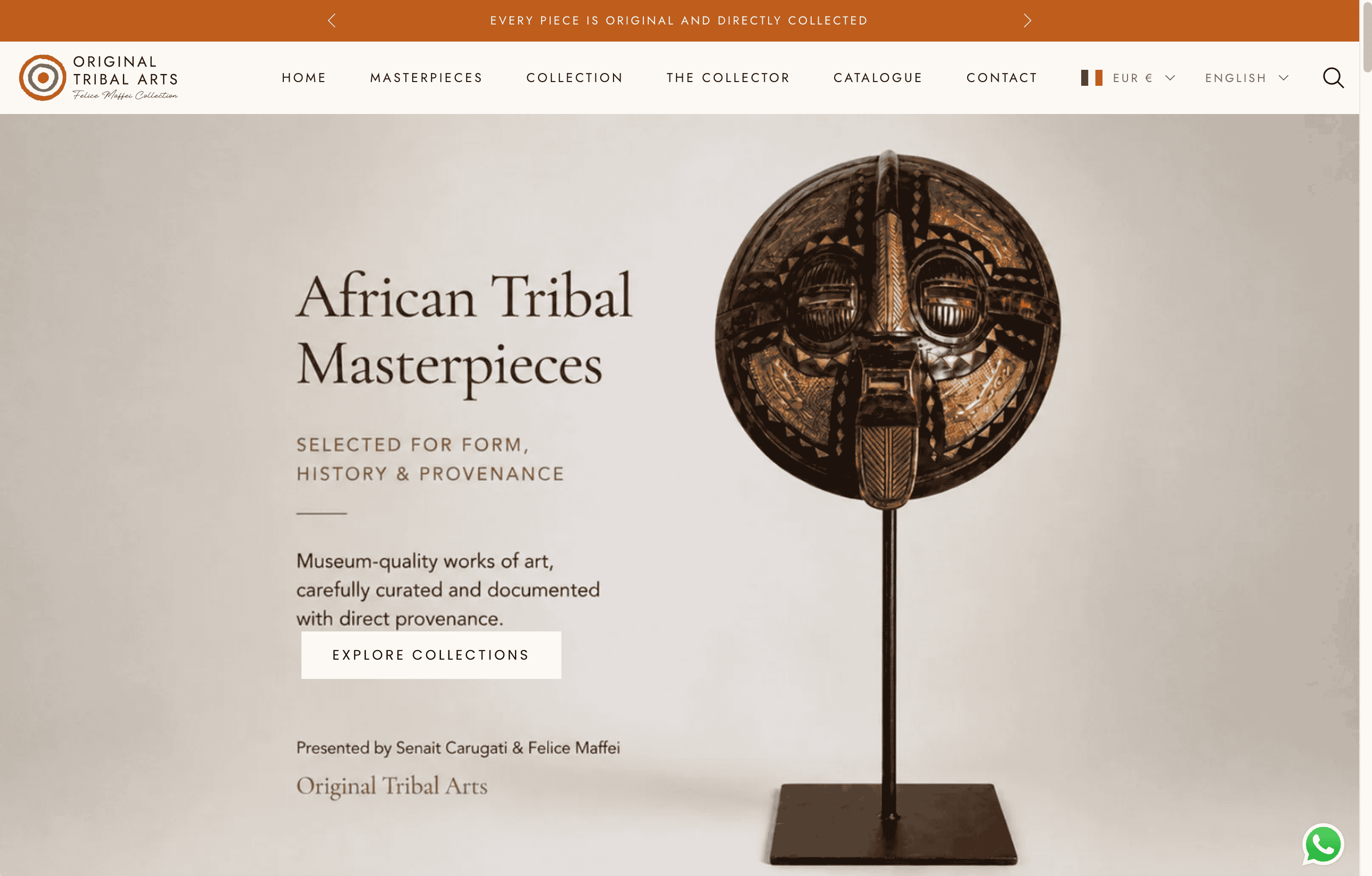 Original Tribal Arts — eCommerce da collezione